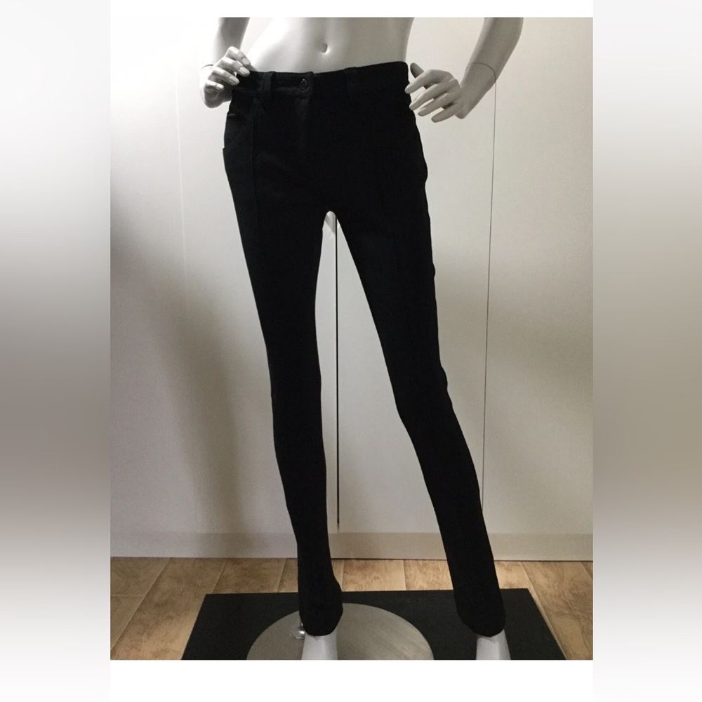 Dolce & Gabbana Black Textured Trousers Pants Size IT40